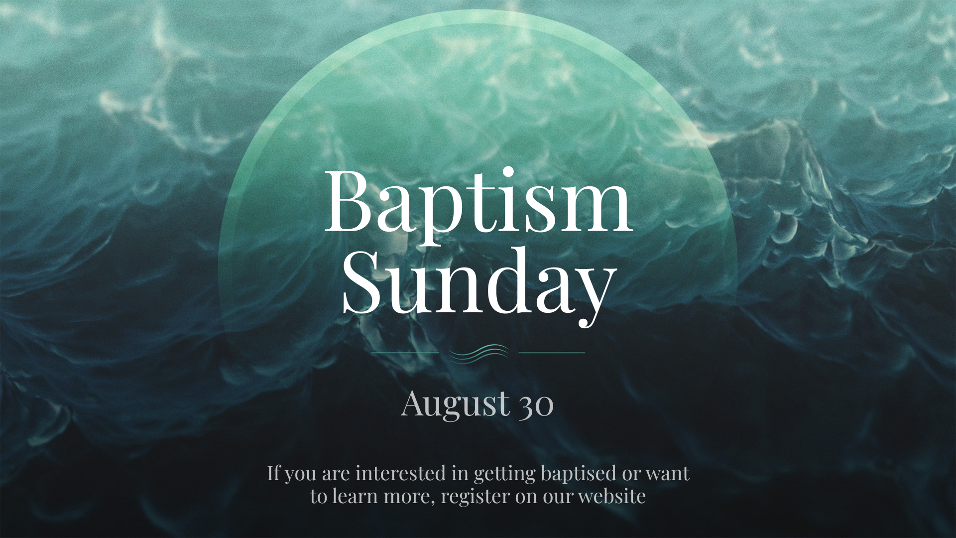 Baptism Sunday